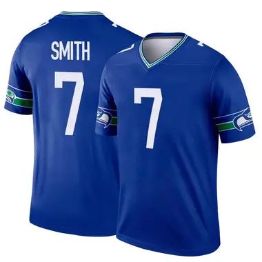 Men's Legend Seattle Seahawks NO.7 Geno Smith Color Rush Neon Jersey - Green