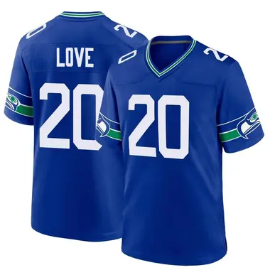 Women's Nike Julian Love College Navy Seattle Seahawks Game Player Jersey Size: Small