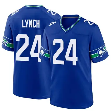 Men's Elite Seattle Seahawks NO.24 Marshawn Lynch Alternate Vapor  Untouchable Jersey - Gray