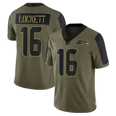 Elite Youth Tyler Lockett Green Jersey - #16 Football Seattle Seahawks  Salute to Service Size S(10-12)