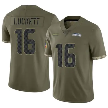 Limited Men's Tyler Lockett Silver Jersey - #16 Football Seattle Seahawks  Inverted Legend Size 40/M