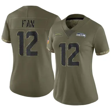 Limited Men's 12th Fan Camo Jersey - Football Seattle Seahawks 2018 Salute  to Service Size 40/M