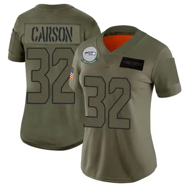 Men's Nike Chris Carson Navy Seattle Seahawks Game Jersey