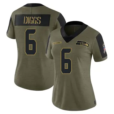 Quandre Diggs Women's Nike Neon Green Seattle Seahawks Alternate Custom Game Jersey Size: Medium