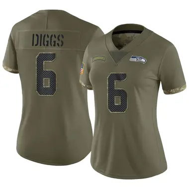 Quandre Diggs Women's Nike Neon Green Seattle Seahawks Alternate Custom Game Jersey Size: Medium