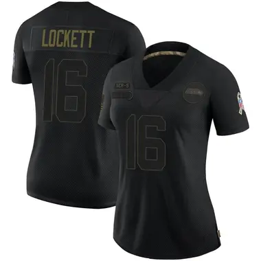 Limited Men's Tyler Lockett Silver Jersey - #16 Football Seattle Seahawks  Inverted Legend Size 40/M