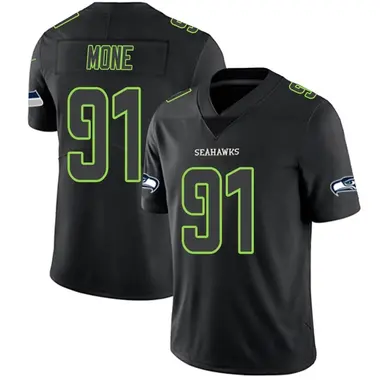 Bryan Mone Men's Nike Gray Seattle Seahawks Alternate Custom Game Jersey Size: 3XL