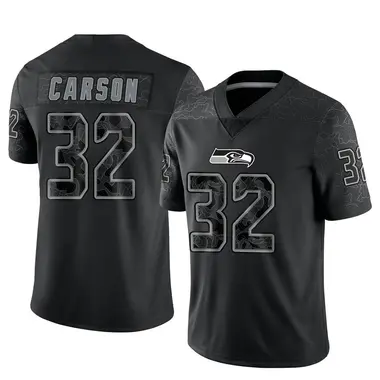 Limited Men's Chris Carson Grey Alternate Jersey - #32 Football Seattle  Seahawks 100th Season Vapor Untouchable Size 40/M