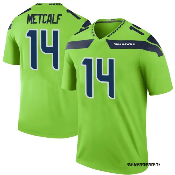dk metcalf action green jersey